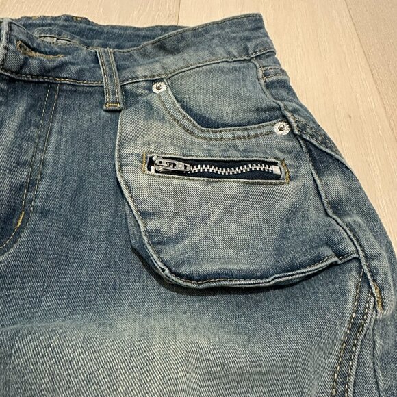 y2k Blue Gray Flare Jeans - Picture 3 of 5